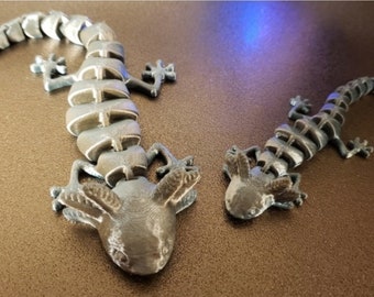 Articulated Axolotl STL-Flexible toy-digital file-3d printing