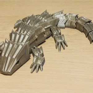 Articulated Lizard STL-Flexible dragon toy-digital file-3d printing