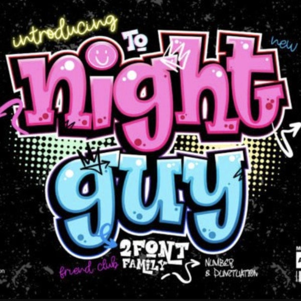 NEW Graffiti Font - Night Guy Font - Night Graffiti Font - Graffiti Letters - Urban Font - Graffiti art - Street Font - Graffiti Alphabet