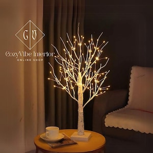 Handmade Birch Tree Lamp | Mini Birch Tree | Decorative Birch | Birch Tree