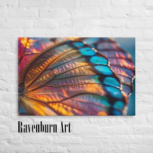 Butterfly Wing 1 Wrapped Canvas. Wall Art. Contemporary Abstract Photography. Beautiful Home Wall Decor.