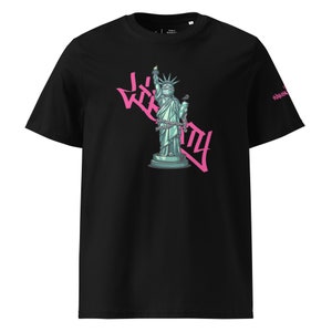 Unisex-T-Shirt aus Bio-Baumwolle „Liberty“ – Ravenburn Designer-T-Shirt. Statement-Kleidung.