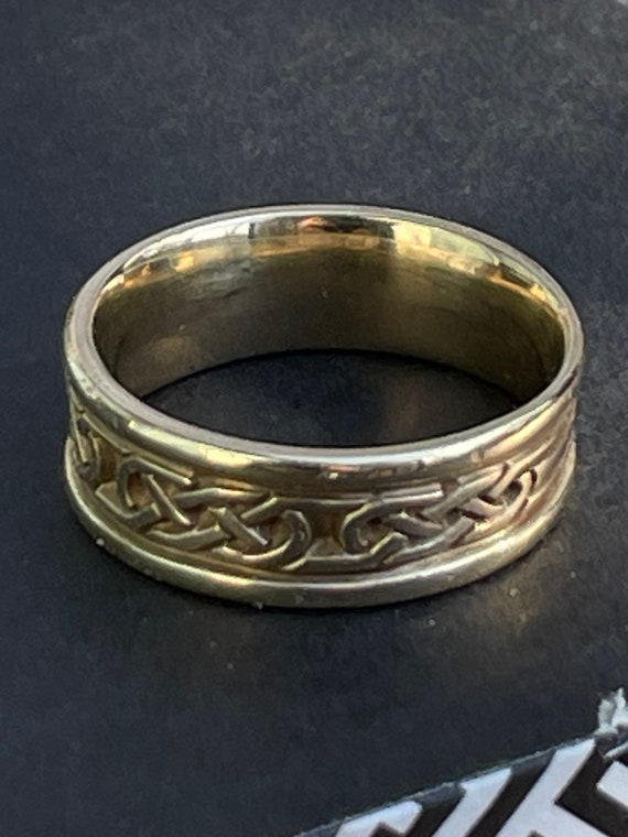 14K Gold Celtic Knot Men’s Ring - image 5