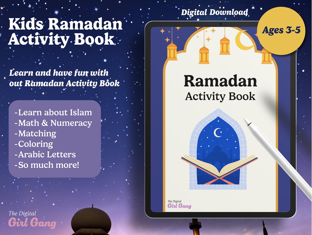 Ramadan Activity Book Printable, iPad Digital Activity Book, Ramadan Printable, Ramadan ...