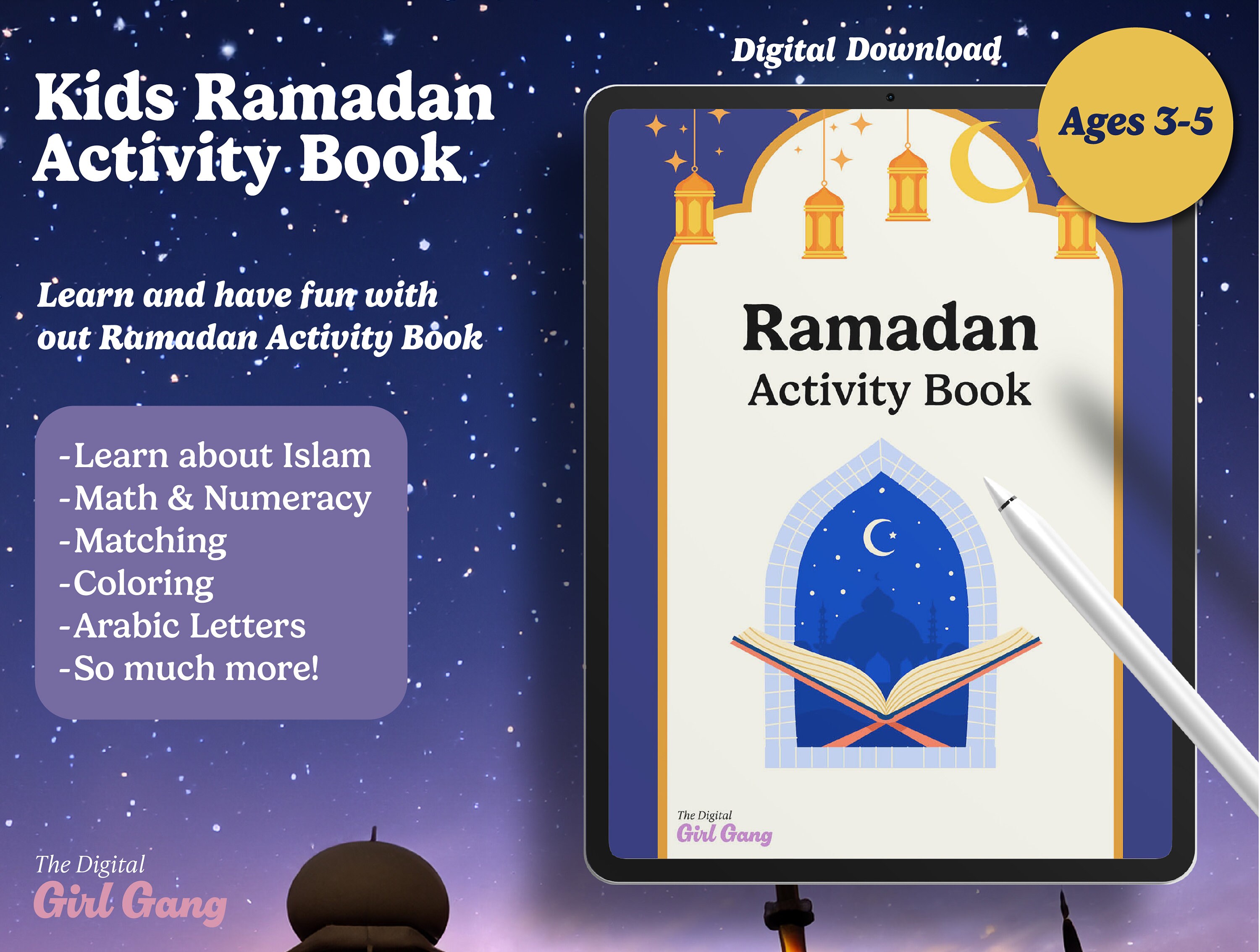 Ramadan Activity Book Printable, iPad Digital Activity Book, Ramadan Printable, Ramadan ...