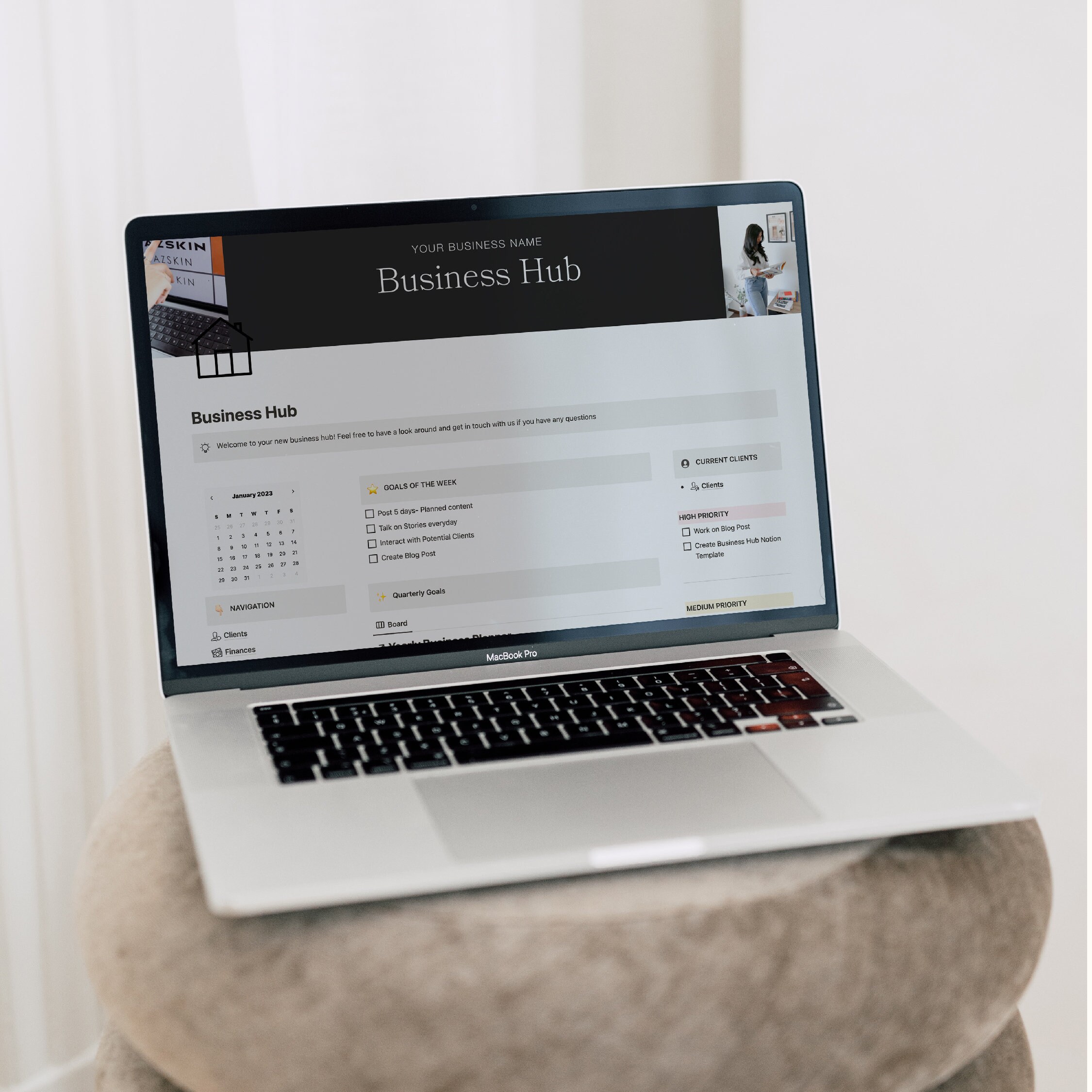 Notion Business Hub Template, Business Template for Freelancers Hub ...