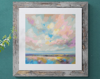 Bunte Wolken Landschaft Kreuzstichmuster (PDF Download)