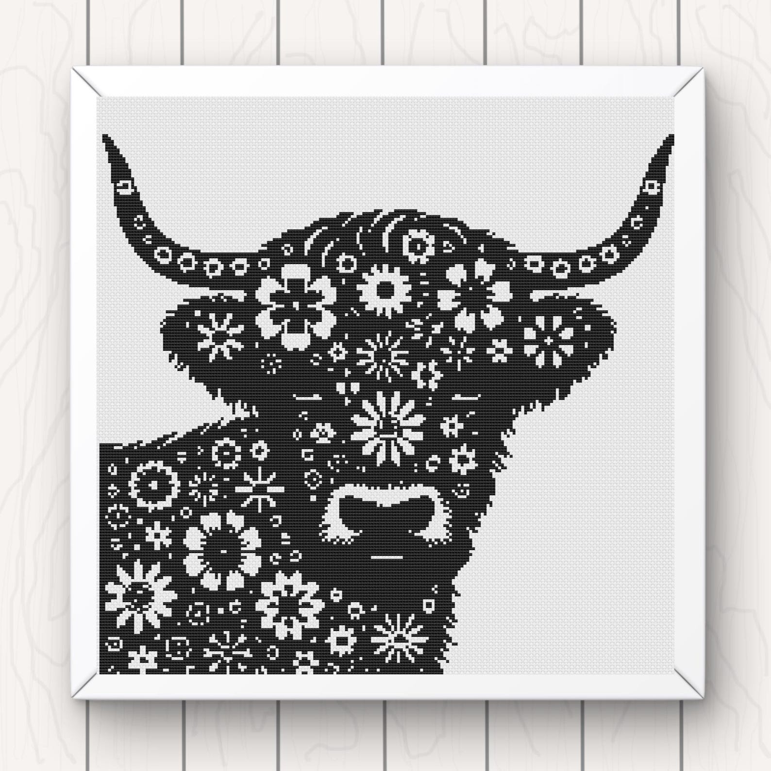 Highland Cow from TAMStitchDesigns
