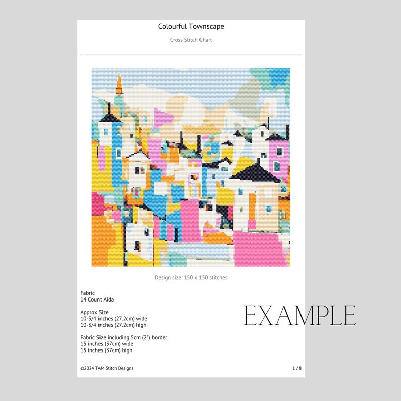 Landscape Cross Stitch Pattern Pdf Instant Download Countryside Counted