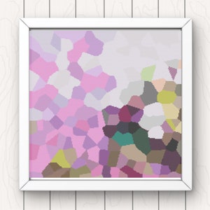 Abstract Cross Stitch Pattern: Pink Purple Green (PDF Pattern)