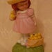 Avon Figurine From Easter 1985 Is Little Girl Dressed for Easter With Her Basket of Chicks