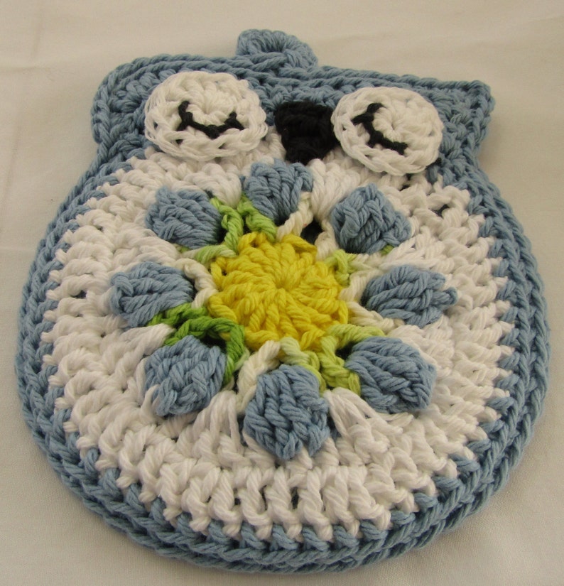 Download Crocheted Pot Holder 100% Cotton Yarn Double Thickness Owl | Etsy
