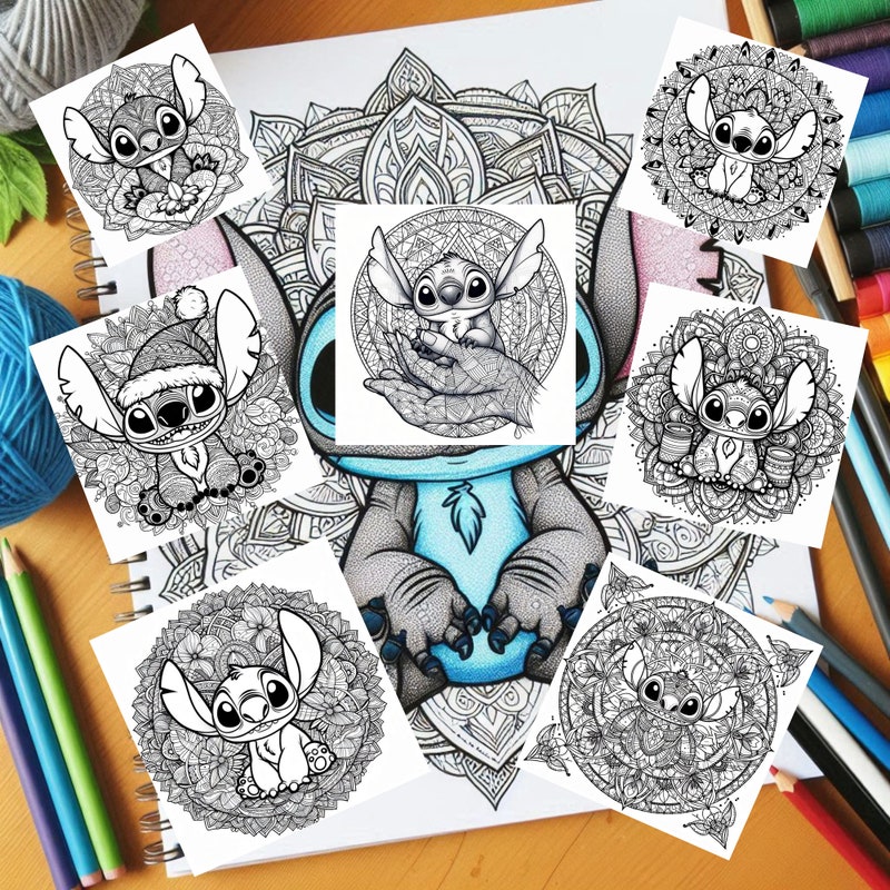 Dibujo Mandala De Stitch - Etsy Canada