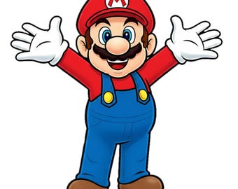 High-Resolution 4000x4000 Mario PNG | Super Mario Bros Clipart with Transparent Background | Digital File for Sublimation, T-Shirt, Mug