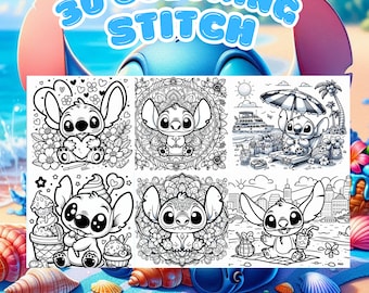 30 Kawaii Stitch & Mandala Coloring Pages