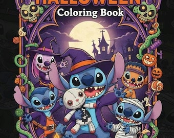 41 Stitch Spooky Halloween Coloring book