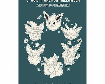 Eevee and Co.: The Haunted Coloring Book (25 Spooky-Chic Illustrations)
