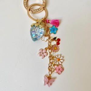 Strawberry Bag, Charm Keychain, Summer Gift Idea, Gift for her, Bag Charm for Purse Luxury, Charm Bag Custom, Purse Chain Accessory,