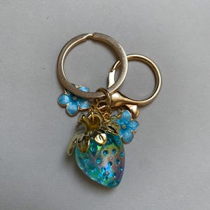 Strawberry Bag, Charm Keychain, Summer Gift Idea, Gift for her, Bag Charm for Purse Luxury, Charm Bag Custom, Purse Chain Accessory,