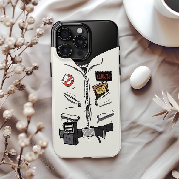 Custom Ghostbusters Uniform Your Name Tag Personalized Phone Case For iPhone Ghostbusters Personalized Halloween Gift Ghostbuster Movie 2024