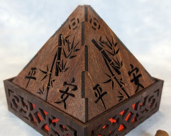 Piramide wierook kegelbrander - lasergesneden bestand - svg, ai, dxf, xcs, lbrn2