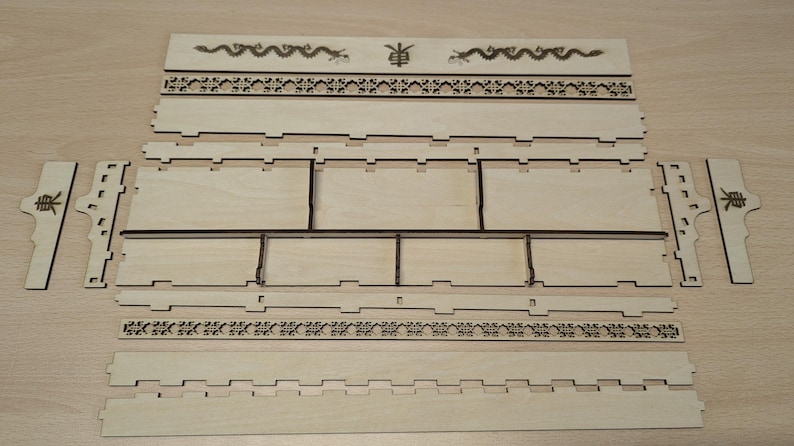 Mahjong Tile Racks and Storage Box. Svg, Dxf, Lbrn2, Xcs, Ai ** DIGITAL ...
