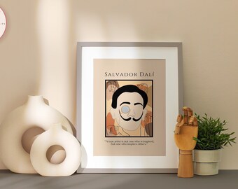 Salvador Dali Poster, Salvador Dali exhibition Print, Salvador Dali exhibition poster, Salvador Dali Wall art, Birthday Gift, Artist