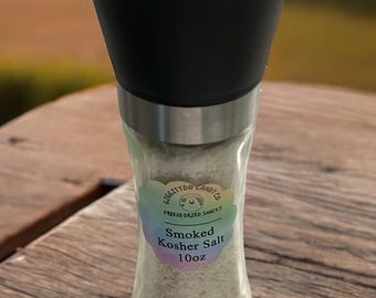 Bourbon Barrel Smoked Kosher Salt Grinder,10oz