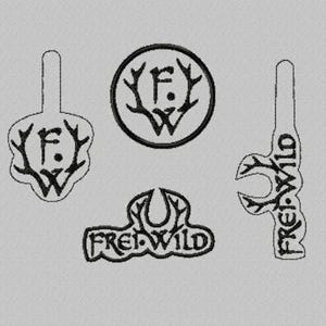 Freiwild 382139 sticken Schlüsselanhänger Design in the hoop, Freiwild 382139, Gestickte Aufnäher Badge Applikation Stickdatei