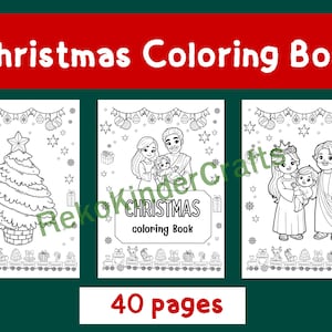 40 pages à colorier de Noël pour les enfants | Fichier PDF Père Noël, renne (imprimable).
