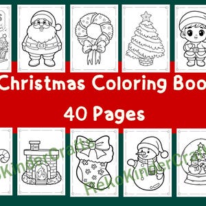40 pages de coloriage de Noël amusantes à imprimer pour les enfants d'âge préscolaire (PDF + PNG)