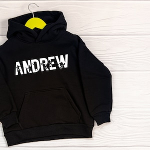Personalised Boys or Girls Hoodie Football Kids Present Gift for Children Soccer Name Sweater