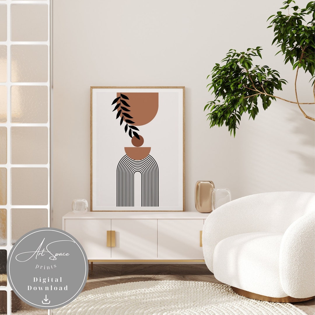 Boho Style Art,mid Century Art Prints, Printable Wall Art, Neutral ...