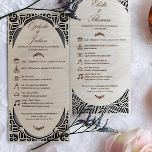 Faire part de mariage personnalisé / invitation Mariage / Carte invitation ceremonie / Mariage civil