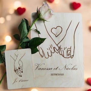 Carte personnalisé couple / Cadeau st valentin / Cadeau rencontre / Anniversaire mariage / Cadeau romantique personnalisé