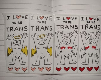 Trans love stickers