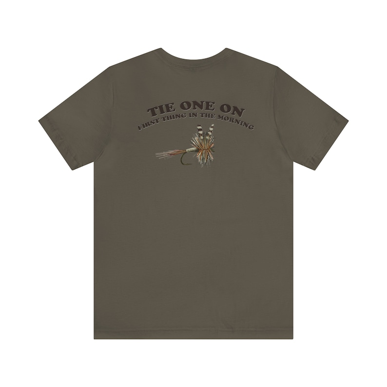 T-shirt à manches courtes imprimé pêche à la mouche dans le dos Tie One On image 10