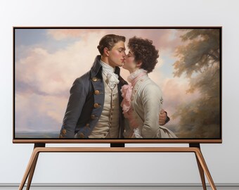 Samsung Frame TV Art, Vintage Art, Renaissance Painting, Gay Couple, Renaissance Gay Painting, Valentine's Day, Digital Download Frame