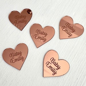 Etiqueta personalizada para festa em forma de coração, etiqueta em formato de coração, etiqueta para presente de coração de casamento, etiquetas para chá de bebê, decoração de lembrancinhas, etiquetas acrílicas com nome personalizado, etiquetas para festa