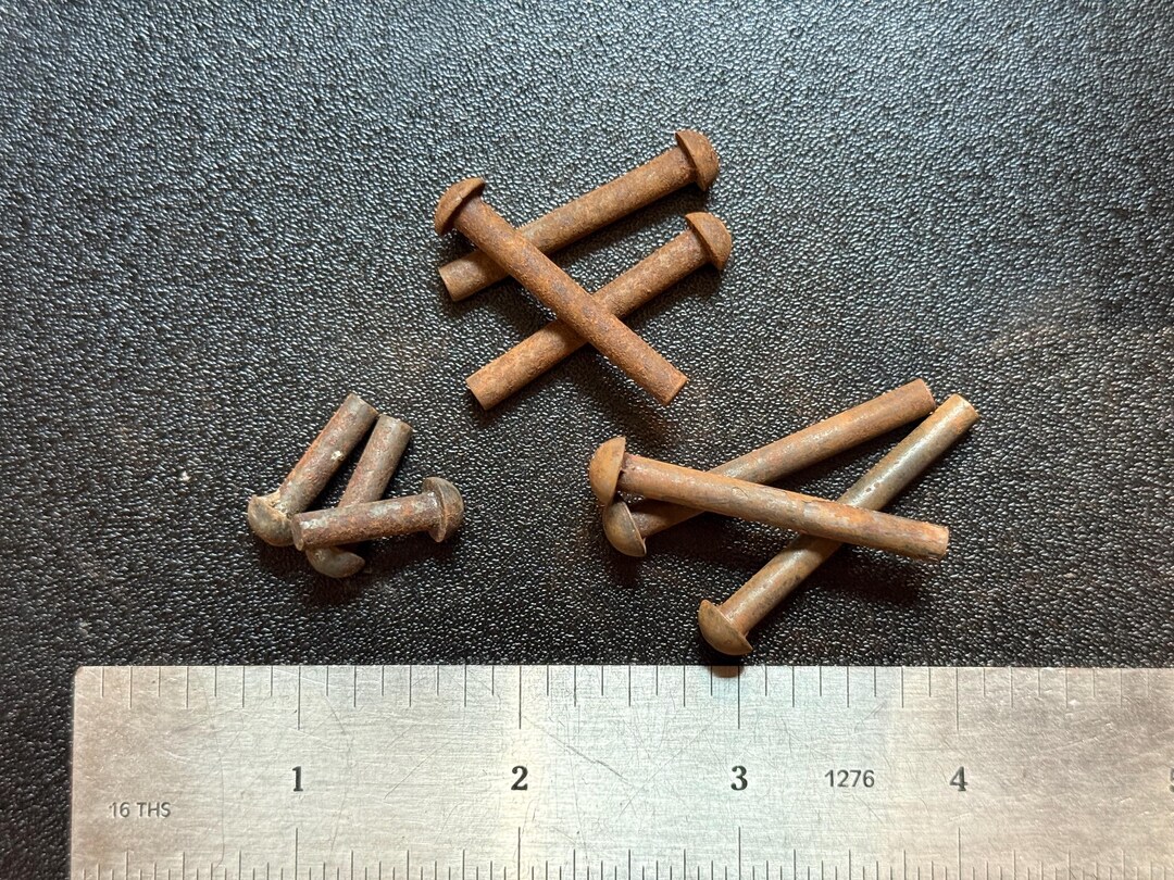 5/32” Antique Steel Annealed Button Head Rivets - 5/32” Diameter - 5/8 ...