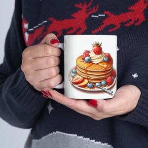 Pancake Lover Ceramic Mug 11oz, Pancake, funny mug, breakfast mug, gift for her, gift for him, gift for children, pancakes, brunch mug