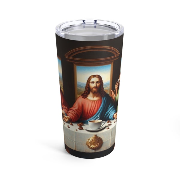 Last Supper Tumbler 20oz, Steel Tumbler, Skinny Tumbler, Becher mit Deckel, Funny Becher, Jesus, Isolierter Becher, Thermos Becher,Steel Cup