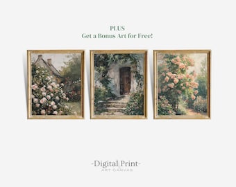 Vintage Neutral Gallery Wall Art Set (Digital Download)
