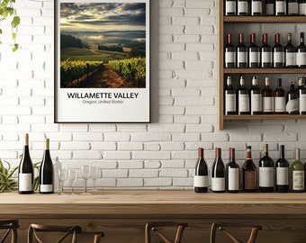 Willamette Valley, Oregon, United States Wine Region Digital Image