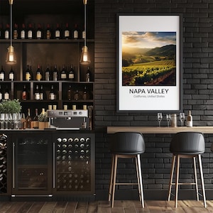 Napa Valley, California Wine Region Digital Image