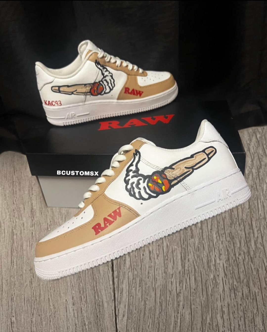 Mens RAW Blunt Custom Airforce1s