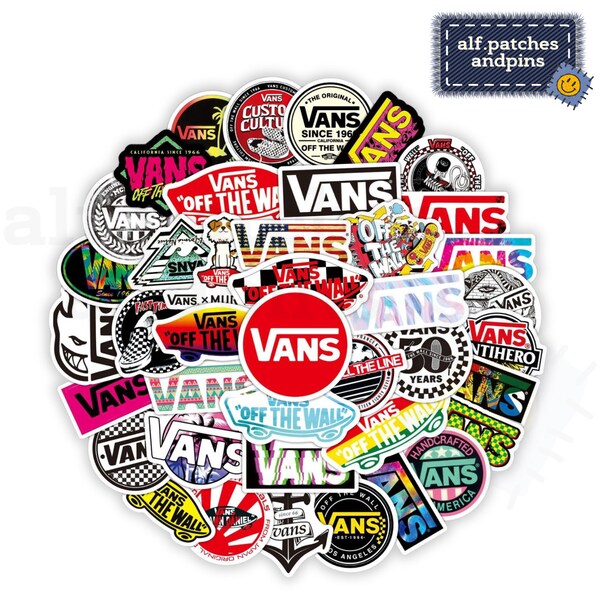 Vans Skate Mode Streetwear Sticker Aufkleber Set - Sammeln, Geschenk 50 Stk.