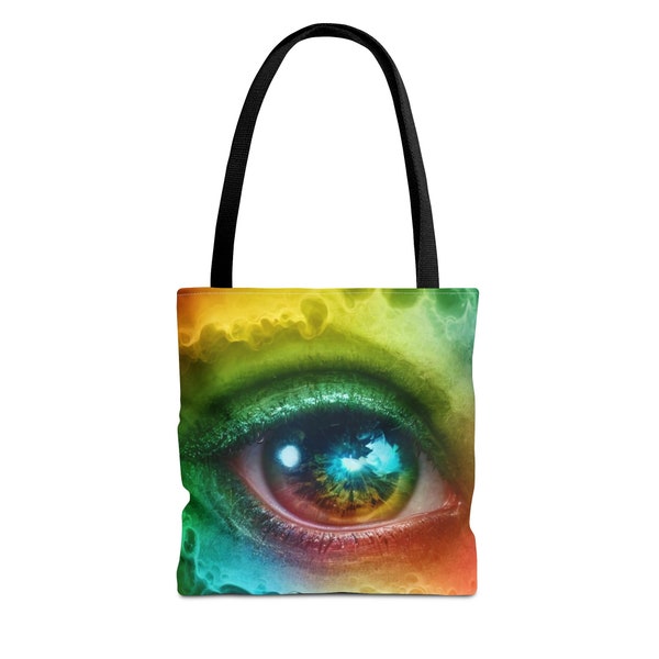 Colorful Tote Bag, Eye Tote Bag, Spiral Tote Bag, Nature Tote Bag, Birthday Gift, Women Tote Bag, Men Tote Bag