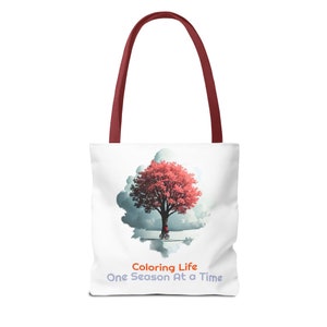 Kleuren van het leven Tote Bag, Seasons Tree Tote Bag, Park Ride Tote Bag afbeelding 3