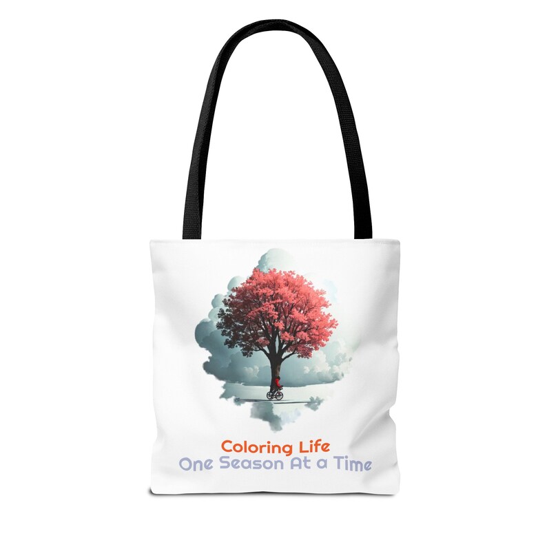 Kleuren van het leven Tote Bag, Seasons Tree Tote Bag, Park Ride Tote Bag afbeelding 2